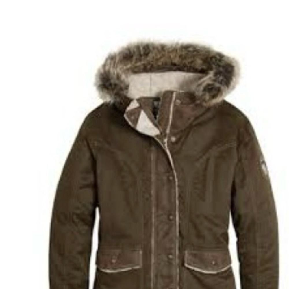 KUHL Brown Fur-Lined Parka Jacket